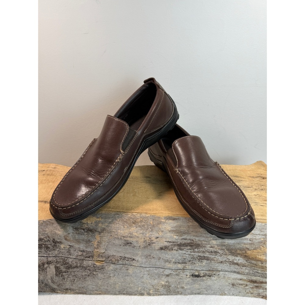 Cole Haan Grant Mens 11M Venetian Brown Leather Driver Loafers C04059 Slip On